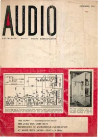 Audio - December 1954