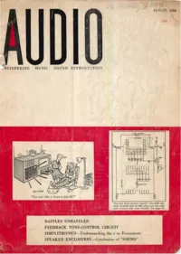 Audio - August 1956