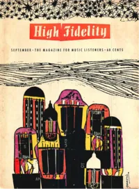 High Fidelity - September 1957
