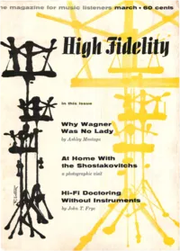 High Fidelity - March 1958