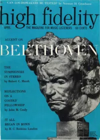 High Fidelity - April 1960